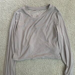 Tan Klassy Network Crop Top